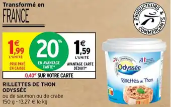 Intermarché Contact RILLETTES DE THON ODYSSÉE offre