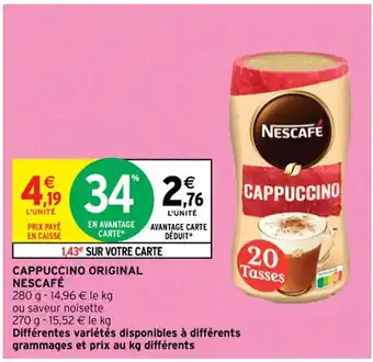 CAPPUCCINO ORIGINAL NESCAFÉ