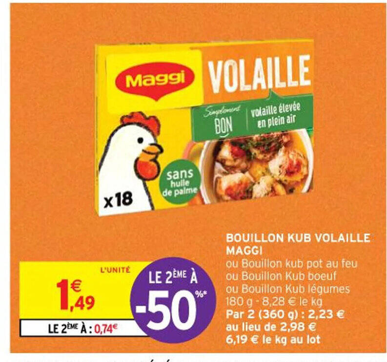 Promo BOUILLON KUB VOLAILLE MAGGI chez Intermarché Contact