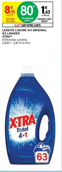 Intermarché Contact LESSIVE LIQUIDE 4+1 ORIGINAL 63 LAVAGES XTRA (b) offre