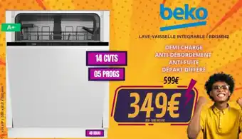 Expert LAVE-VAISSELLE INTEGRABLE / BDI16B42 offre