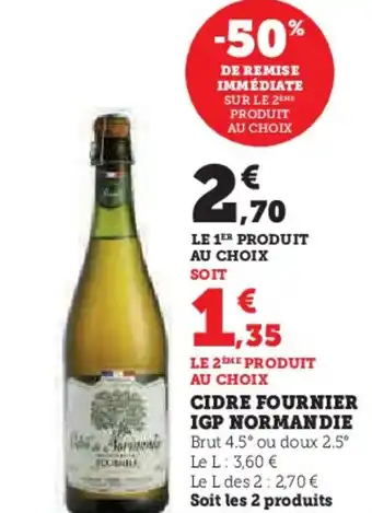 Super U CIDRE FOURNIER IGP NORMANDIE offre