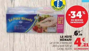 Super U LE PÂTÉ HÉNAFF offre