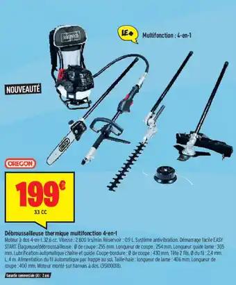 Bricorama Débroussailleuse thermique multifonction 4-en-1 offre
