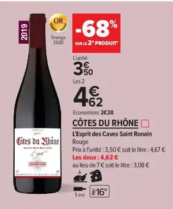 Carrefour Contact Cotes Du Rhone offre