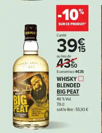 Carrefour Contact Whisky Blended Big Peat offre