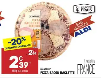 ALDI Pizza Bacon Raclette offre