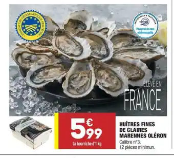 Huitres Fines De Claires Marennes Olèron