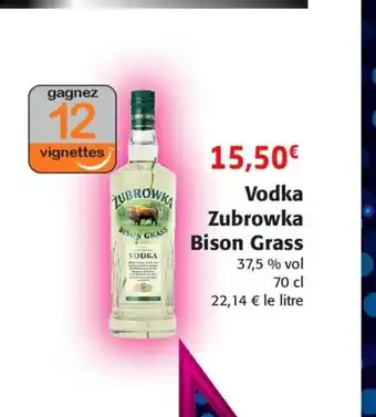 Colruyt Vodka Zubrowka Bison Grass offre
