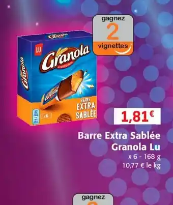 Colruyt Barre Extra Sablèe Granola offre
