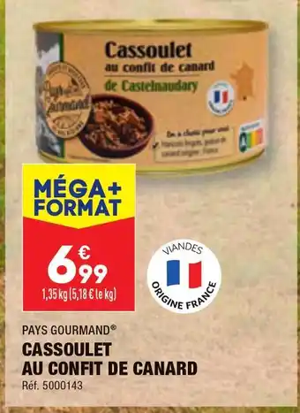 ALDI PAYS GOURMAND CASSOULET AU CONFIT DE CANARD offre