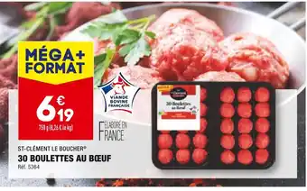 ALDI ST-CLÉMENT LE BOUCHER 30 BOULETTES AU BŒUF offre