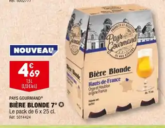 ALDI PAYS GOURMAND BIÈRE BLONDE 7° offre