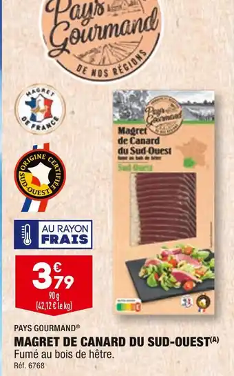 ALDI PAYS GOURMAND MAGRET DE CANARD DU SUD-OUEST offre