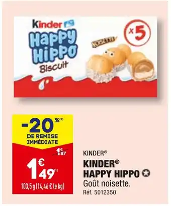 ALDI KINDER KINDER HAPPY HIPPO offre
