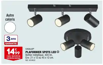ALDI CASALUX PLAFONNIER SPOTS LED offre