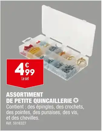 ALDI ASSORTIMENT DE PETITE QUINCAILLERIE offre