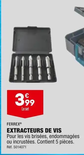 ALDI FERREX EXTRACTEURS DE VIS offre