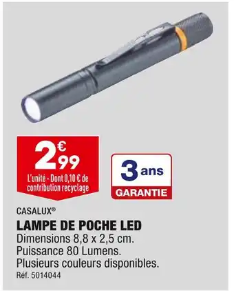 ALDI CASALUX LAMPE DE POCHE LED offre