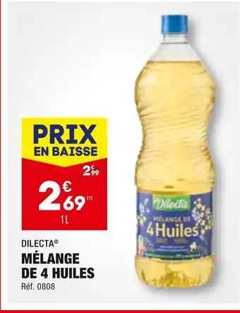 ALDI DILECTA MÉLANGE DE 4 HUILES offre