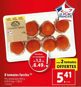Lidl L'étal du boucher 8 tomates farcies offre