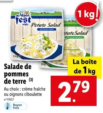Lidl Alpen Fest Style Salade de pommes de terre offre