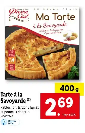 Pierre Clot Tarte à la Savoyarde