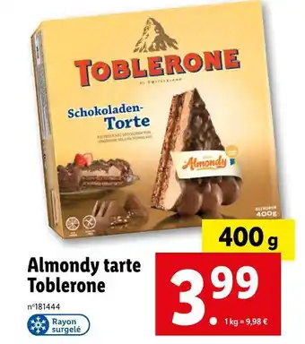 Toblerone Almondy tarte