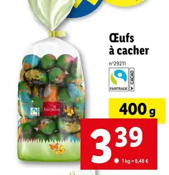 Lidl FAVORINA Œufs à cacher offre