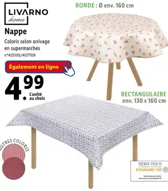 Lidl LIVARNO Home Nappe offre