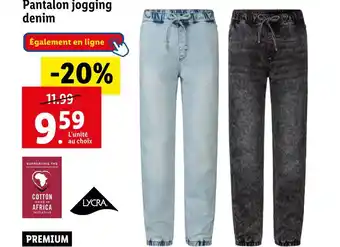 LYCRA Pantalon jogging denim