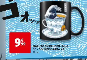 Auchan NARUTO SHIPPUDEN - MUG 3D - GOURDE GAARA X2 offre
