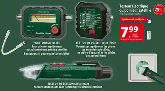 Lidl PARKSIDE Testeur électrique ou pointeur satellite offre