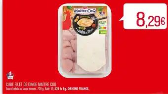 Match MAÎTRE COQ CUBE FILET DE DINDE offre