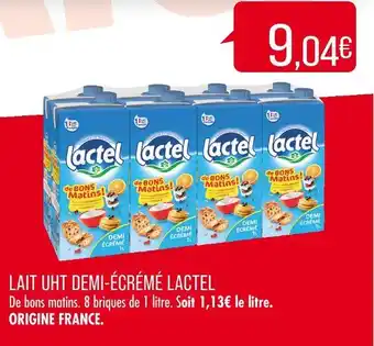 Match LACTEL LAIT UHT DEMI-ÉCRÉMÉ offre