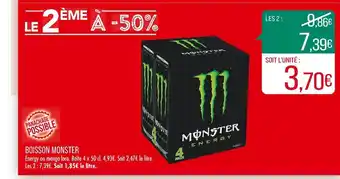 Match MONSTER BOISSON offre
