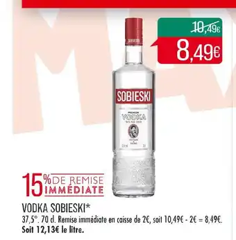 Match SOBIESKI VODKA offre