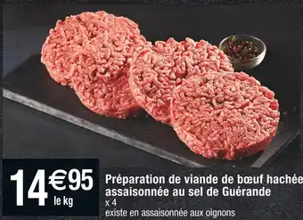 Cora x Carrefour Préparation de viande de bœuf hachée assaisonnée au sel de Guérande offre