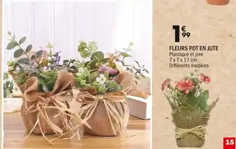 La Foir'Fouille FLEURS POT EN JUTE offre