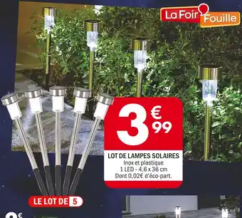 La Foir'Fouille LOT DE LAMPES SOLAIRES offre