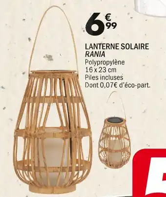 La Foir'Fouille LANTERNE SOLAIRE RANIA offre