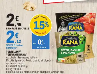 TORTELLINI (2) "GIOVANNI RANA"