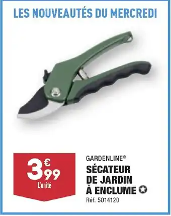 ALDI SÉCATEUR DE JARDIN À ENCLUME offre