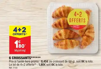 ALDI 6 CROISSANTS offre