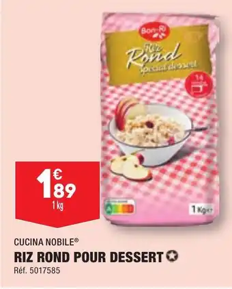 ALDI RIZ ROND POUR DESSERT offre