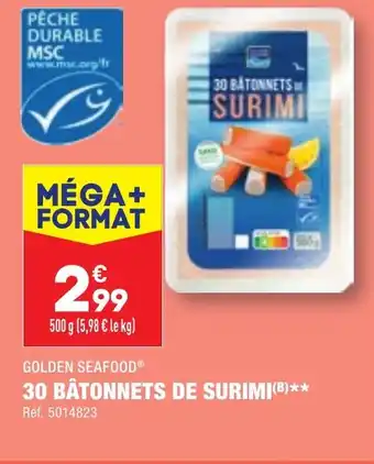 ALDI 30 BÂTONNETS DE SURIMI(B)** offre
