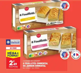 ALDI 8 FEUILLETÉS EMMENTAL OU JAMBON EMMENTAL Réf. 5005697/ Réf. 5005951 offre