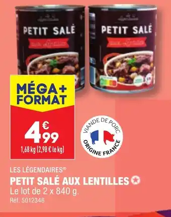 ALDI PETIT SALÉ AUX LENTILLES offre