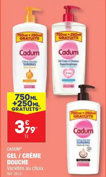 ALDI GEL / CRÈME DOUCHE offre