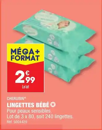 ALDI LINGETTES BÉBÉ Pour peaux sensibles. offre